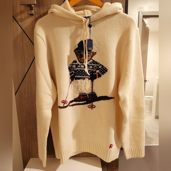 Polo Ralph Lauren Other - Polo Ralph Lauren Men's Ski Bear Wool Knit Creme color XL size